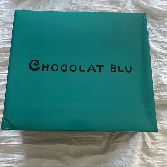 Chocolat Blu Leather Boston Block Heel Graphite Snake Booties Size 40 NIB - Picture 2 of 9